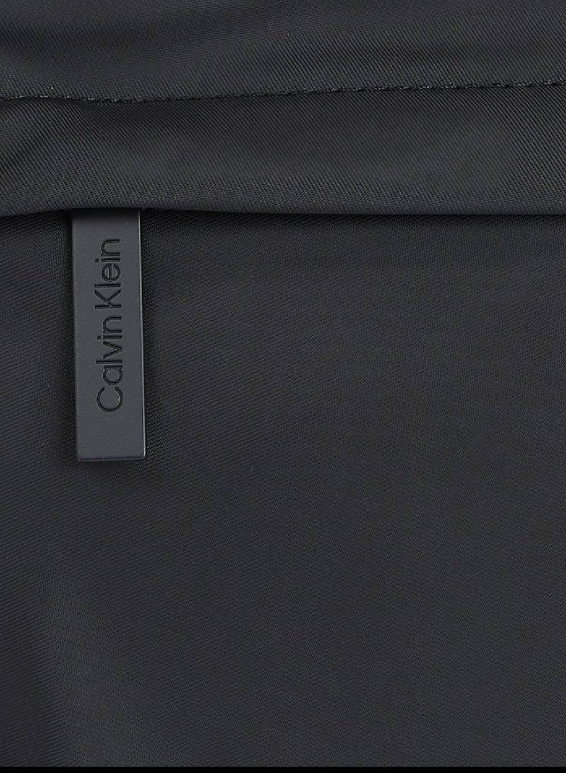 CALVIN KLEIN Men's Faded Flat Crossover Bag - Polyester, Black - Image 3