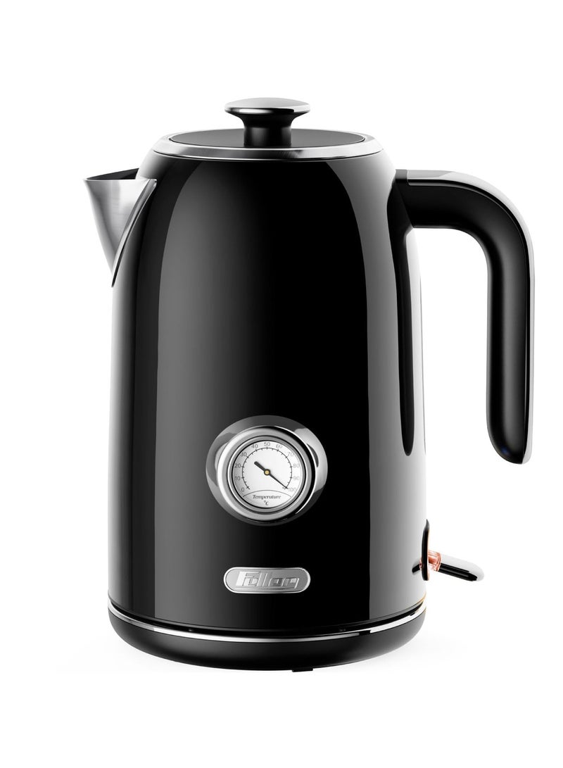 Feller Germany Retro Combo: 2-Slice Steel Toaster with Dust Cover & Bun Warmer, 815W + 1.7L Stainless Steel Kettle with Thermometer, Strix Control, 2200W  - Image 2
