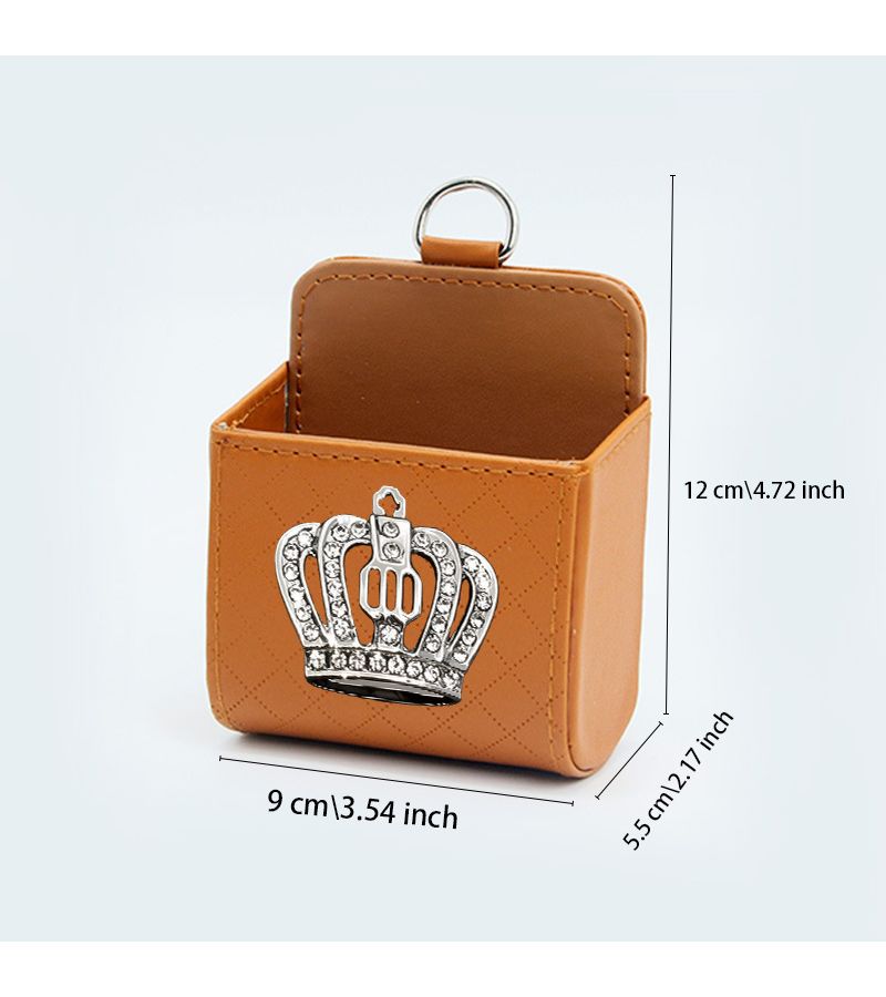 Silvery Car Organizer Hanging Air Vent Style Detachable Minimalist Space Saving Easy Access Prevents Falling - Image 2
