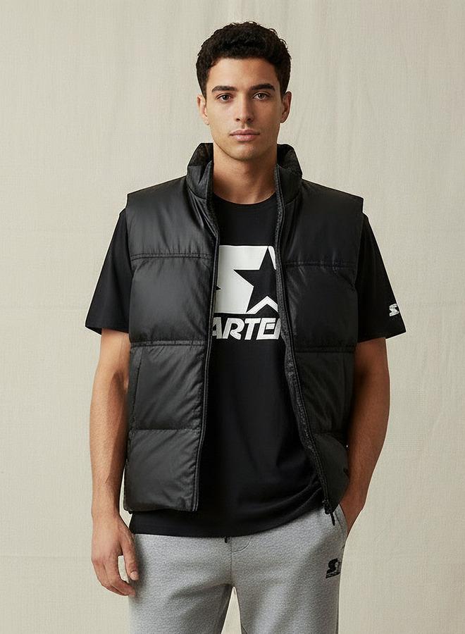 STARTER Men Relaxed Fit Quilted Sleeveless Puffer Jacket - Image 1