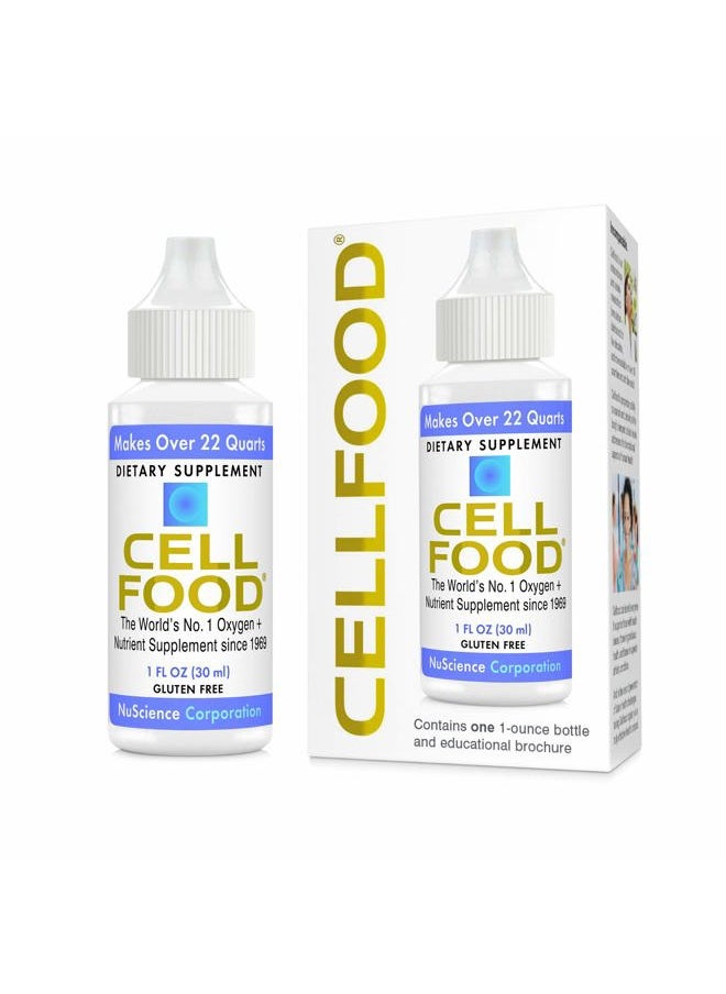 Cellfood Oxygen Boost - 1 fl oz, 2 Pack - Liquid Oxygen Supplement for Lymphatic Drainage, Altitude Sickness, Jet Lag, Fatigue, Headaches, Hangovers & Energy - Gluten Free, Cert. Kosher  - Image 1