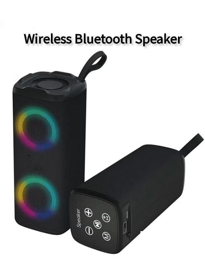 Portable Bluetooth Speaker IPX7 Waterproof Wireless Speaker with LED Melody with 70W High Volume Stereo Sound Support USB Outdoor RGB Wireless Stereo Round Speaker Surround Sound for Home Party Outdoor Picnic