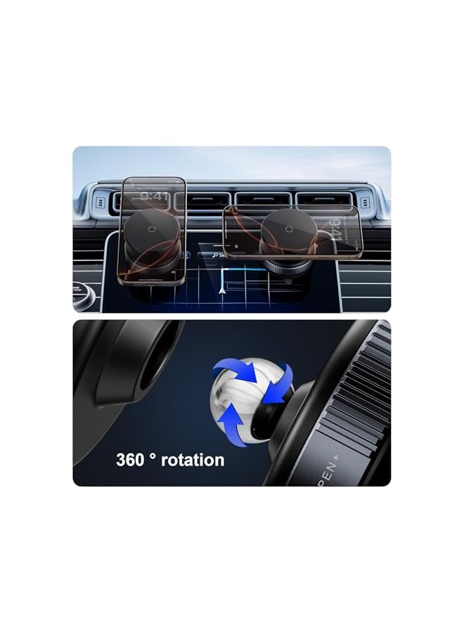 Green Tiger Suction Cup Phone Mount,360°Adjustable Ultra Vacuum Magnetic Phone Holder for Car,Vacuum Suction Phone Stand for Gym/Mirror/Dashboard, Compatible with iPhone and All Smartphones (Black) - Image 4