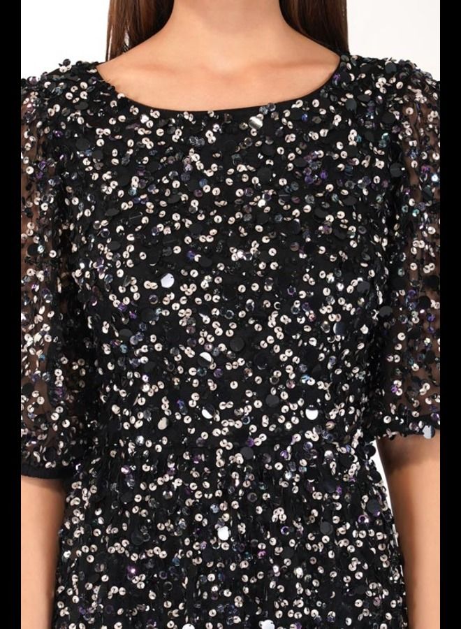 MISSTRANGE Hannah Multi Sequins Dress - Image 4