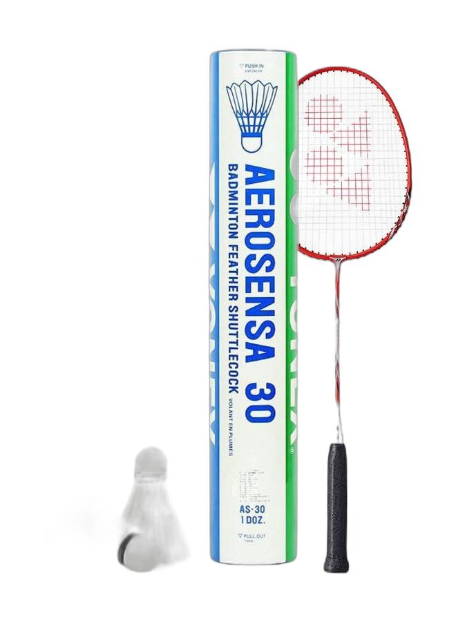 يونيكس باك B7000 Mdm Badminton Racket Red, U4 + إيروسينسا 30 عبوة - Image 1