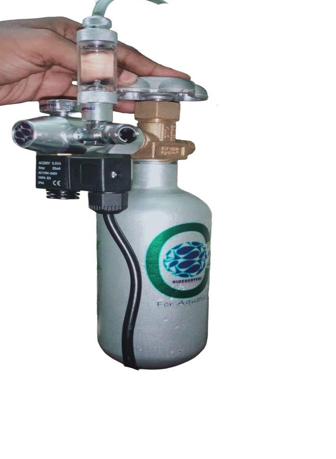 نظام ثاني أكسيد الكربون المضغوط الكامل من ذا أكواتيك هوبي لأحواض السمك النانوية والصغيرة والنباتية | خزان ثاني أكسيد الكربون، منظم الضغط، موزع الغاز، والملحقات