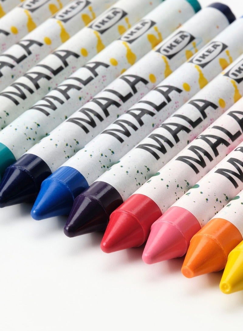 MALA Wax Crayon, Mixed Colours, 12 pcs - Image 3