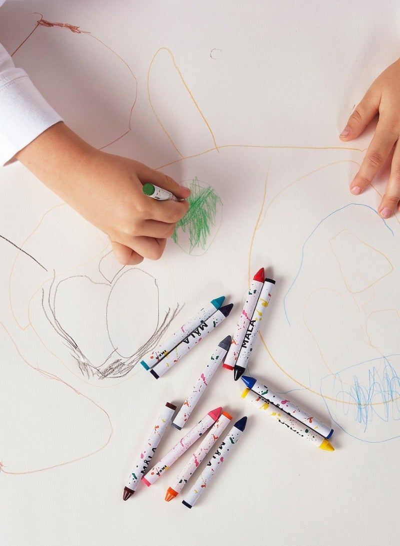 MALA Wax Crayon, Mixed Colours, 12 pcs - Image 2