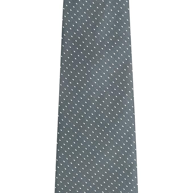 Young Arrow Men's Microfiber Pin Dot Necktie | Formal & Casual Wear – Soft Texture – Ideal for Office, Weddings, Parties (Grey) - Image 5