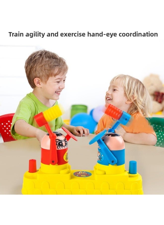 null - Internet Celebrity's Same Style Kidsren's Red And Blue Defensive Battle Villain Double Head Toy Family Interactive Game Fighting-Color:Large Double Battle X023-8+large Sound And Light Crocodile X610-7 (send 2 Aa Batteries + Screwdriver) - Image 1