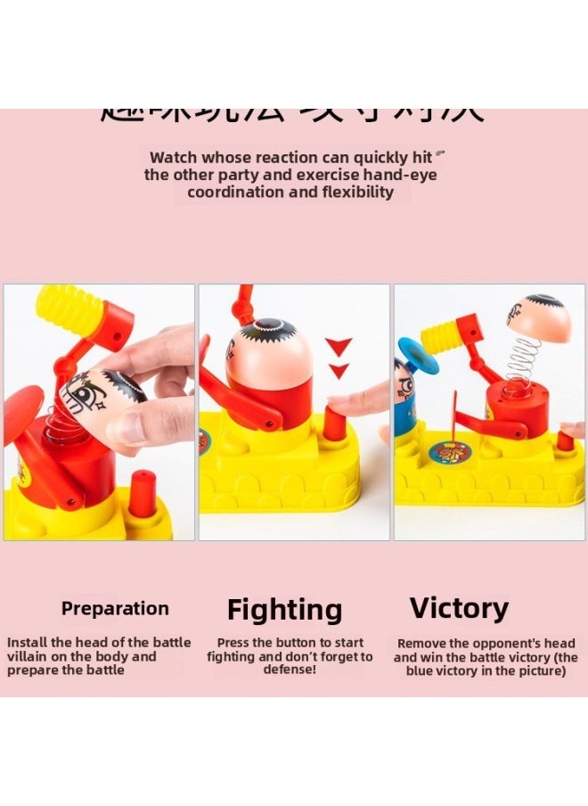 null - Internet Celebrity's Same Style Kidsren's Red And Blue Defensive Battle Villain Double Head Toy Family Interactive Game Fighting-Color:Large Double Battle X023-8+large Sound And Light Crocodile X610-7 (send 2 Aa Batteries + Screwdriver) - Image 1