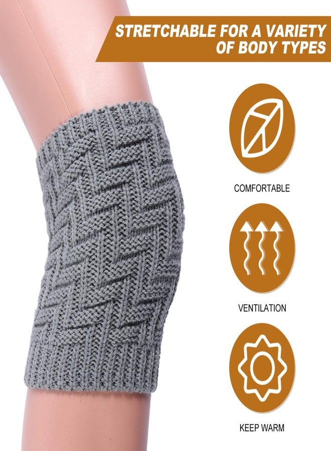 PRETYZOOM Knit Knee Sleeve Knee Warmers Knee Brace Pads Knee Support Sleeve Leg Warmers for Running Fitness Cycling - Image 2