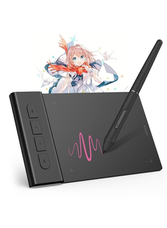 Veikk تابلت رسومات VK430 - تابلت رسم رقمي مع 8192 مستوى من حساسية الضغط ودقة 5080LPI و4 مفاتيح سريعة - Image 1