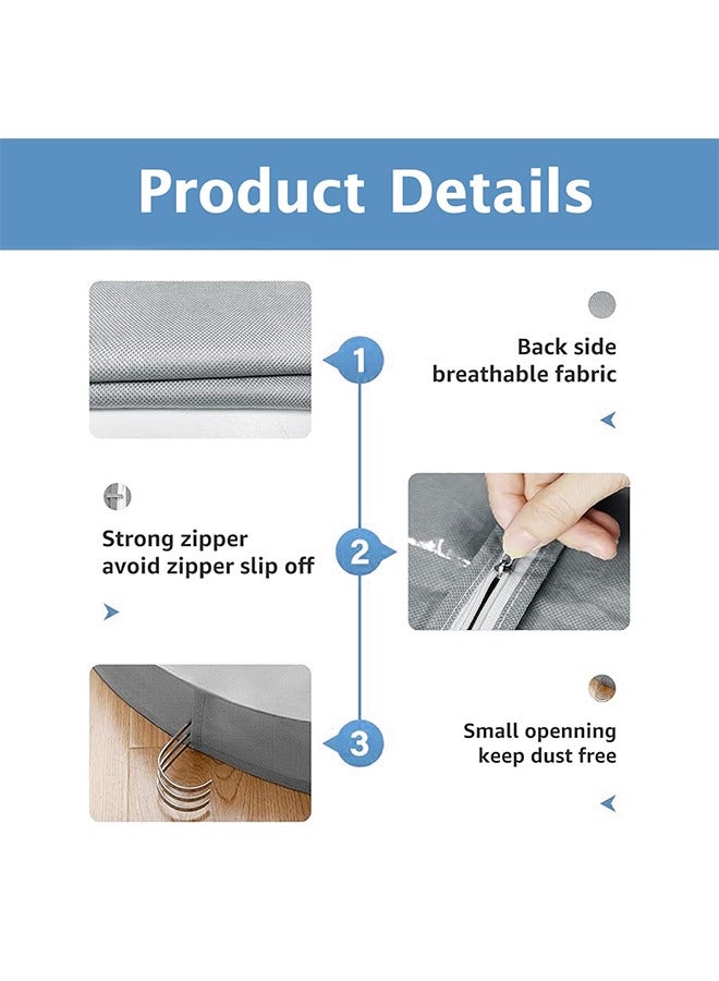 3pcs Garment Bags for Hanging Clothes,Clear Suit Bags for Closet Storage Clothing Storage,Moth-Proof Breathable Dust Cover for Coats dress Jackets,Shirts and Sweater - Image 2