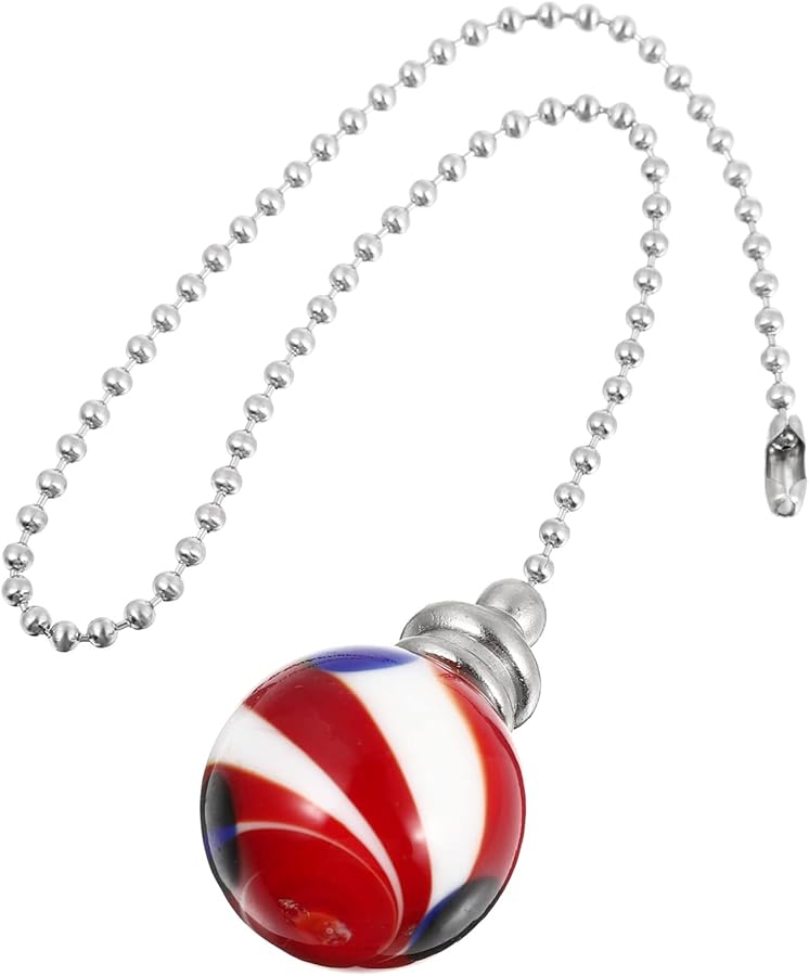 Red Ceiling Fan Pull Chain Extender Ball Pendant Hanging Ornament For Light Fixture - Image 2