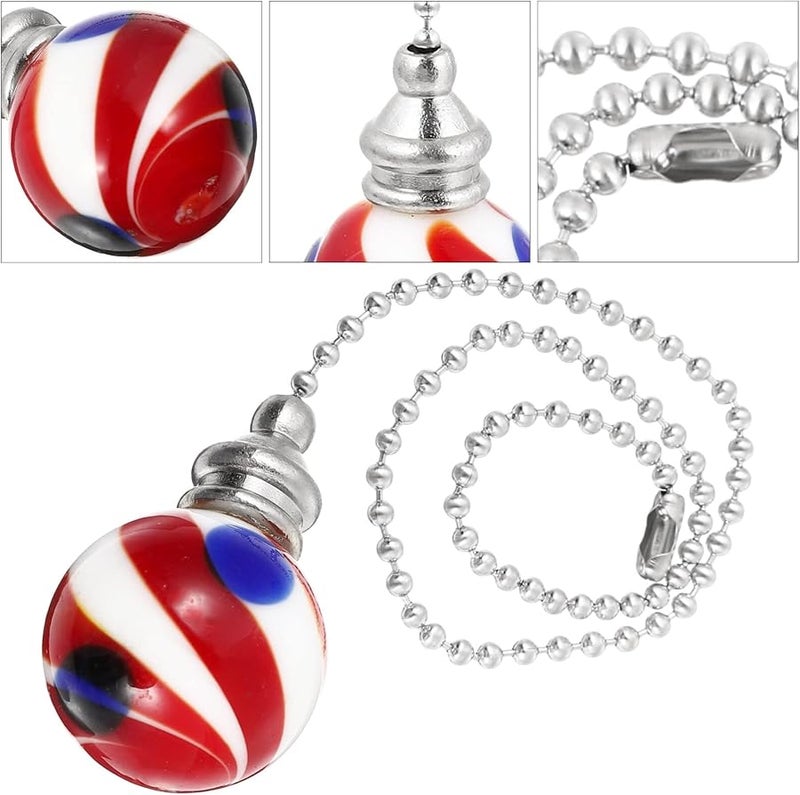 Red Ceiling Fan Pull Chain Extender Ball Pendant Hanging Ornament For Light Fixture - Image 4