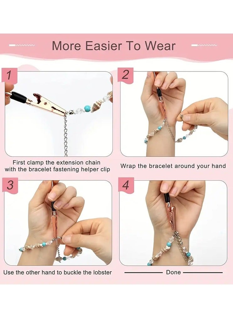 Goolsky 1pc Bracelet Aid Tool, Cockroach Clips For Joints, Jewelry Making Tools, Jewelry Restoration Kit, Bracelet Extender Tool, Jewelry Making Pliers, Bracelet Maker, Fastening And Hooking Equipment - Image 4