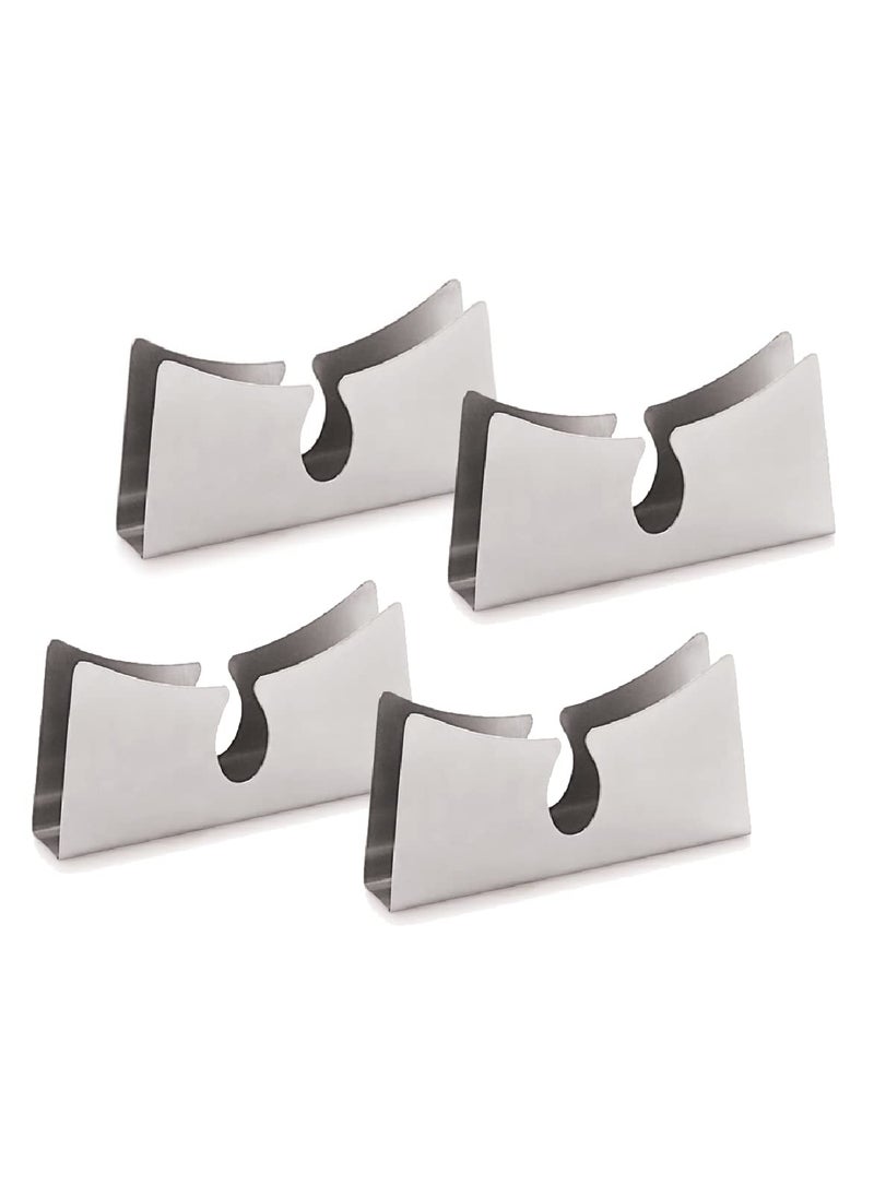 FINALITY finality Hotelware Stainless Steel Matt Finish Classic Napkintisue Holder Set of6  - Image 2