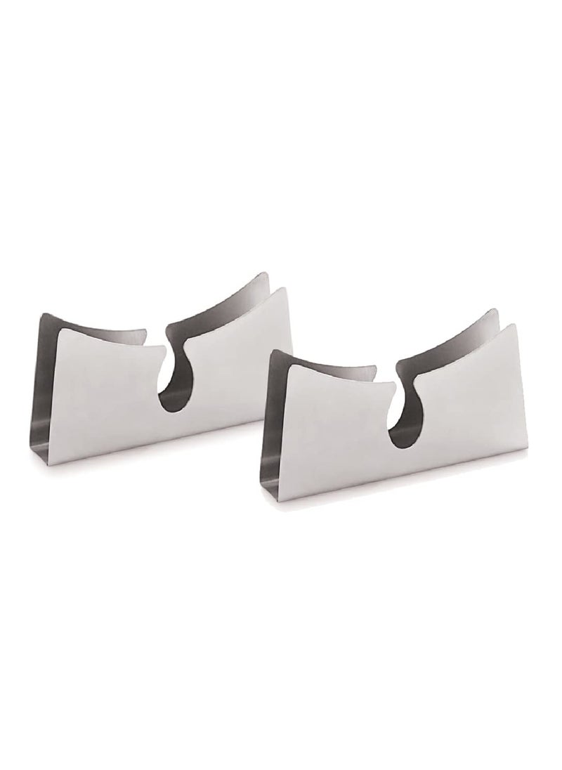 FINALITY finality Hotelware Stainless Steel Matt Finish Classic Napkintisue Holder Set of6  - Image 3