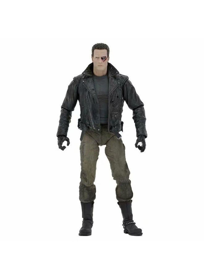 Generic - Terminator T800 Police Station Version Arnold Battle Damaged Robot 7 Inches Action Figure Figure Model - Image 1