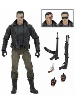 Terminator T800 Police Station Version Arnold Battle Damaged Robot 7 Inches Action Figure Figure Model
