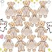 Skylety 12 Pieces Mini Bear Stuffed Animals Mini Couple Plush Bear with Burlap Clothes Little Animal Toys for Birthday Wedding Decorations Christmas Party Favors SuppliesMulticoloredFresh Style - Image 3