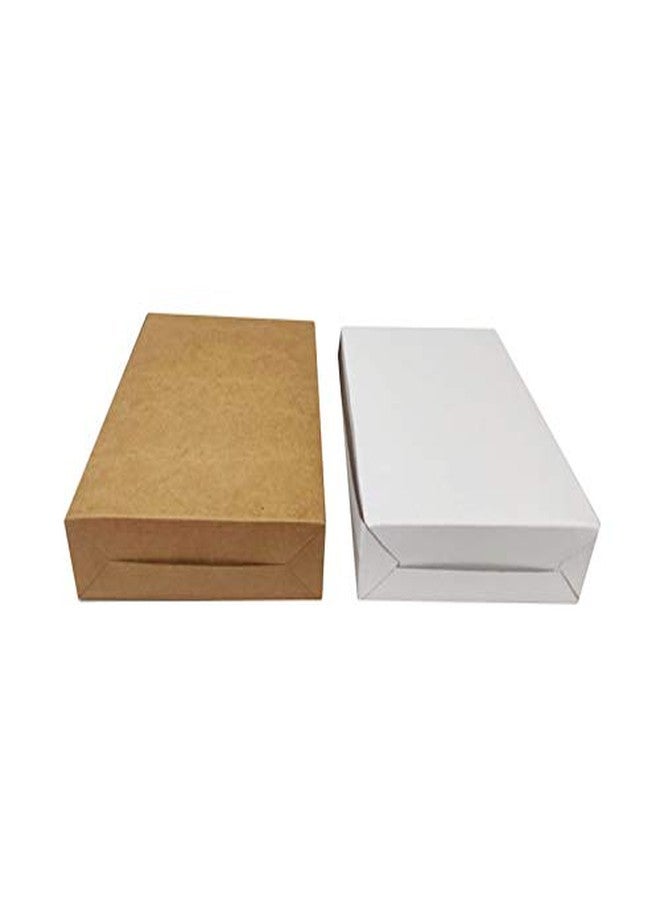 Flute Presents Pastry/Brownie/Chocolate/Doughnut, Paper Box in White and Brown Colour (Both Sides useable), (Size 9.5" x 6.5" x 2" - inch) Pack of 15 - Image 4