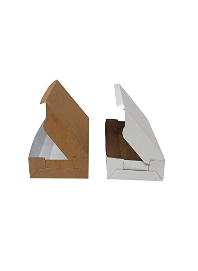 Flute Presents Pastry/Brownie/Chocolate/Doughnut, Paper Box in White and Brown Colour (Both Sides useable), (Size 9.5" x 6.5" x 2" - inch) Pack of 15 - Image 2