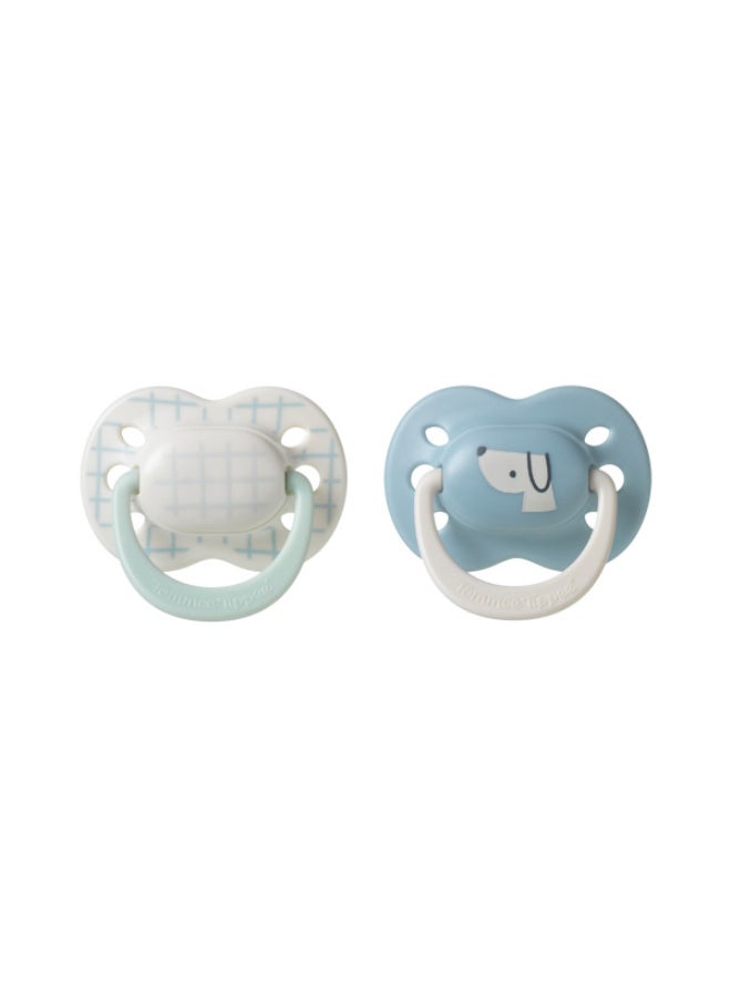 Ultimate Fit Soother, 0-6 Months, 2 Pack, Reusable Microwave Sterilising Case, Orthodontic Dummy for Babies, Extra Air Holes, Symmetrical Teat, 100% BPA Free Silicone, Club House Collection