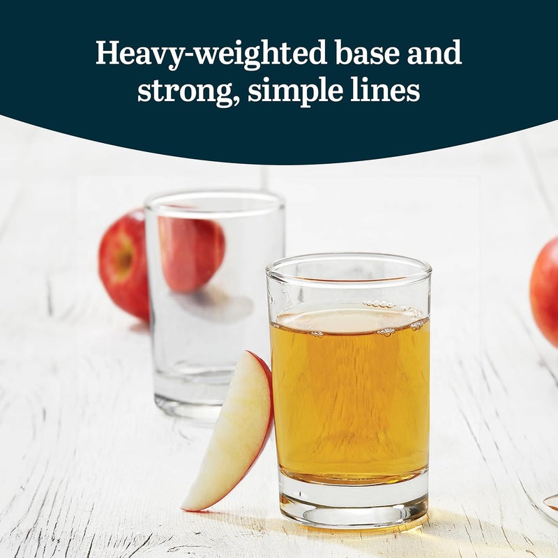 LIBBEY Fruit Juice Glasses, Heavy Base Glasses Drinking Set of 8, Breakfast Juice Cups, Everyday Clear Drinking Glasses for Cold Drinks - Image 4