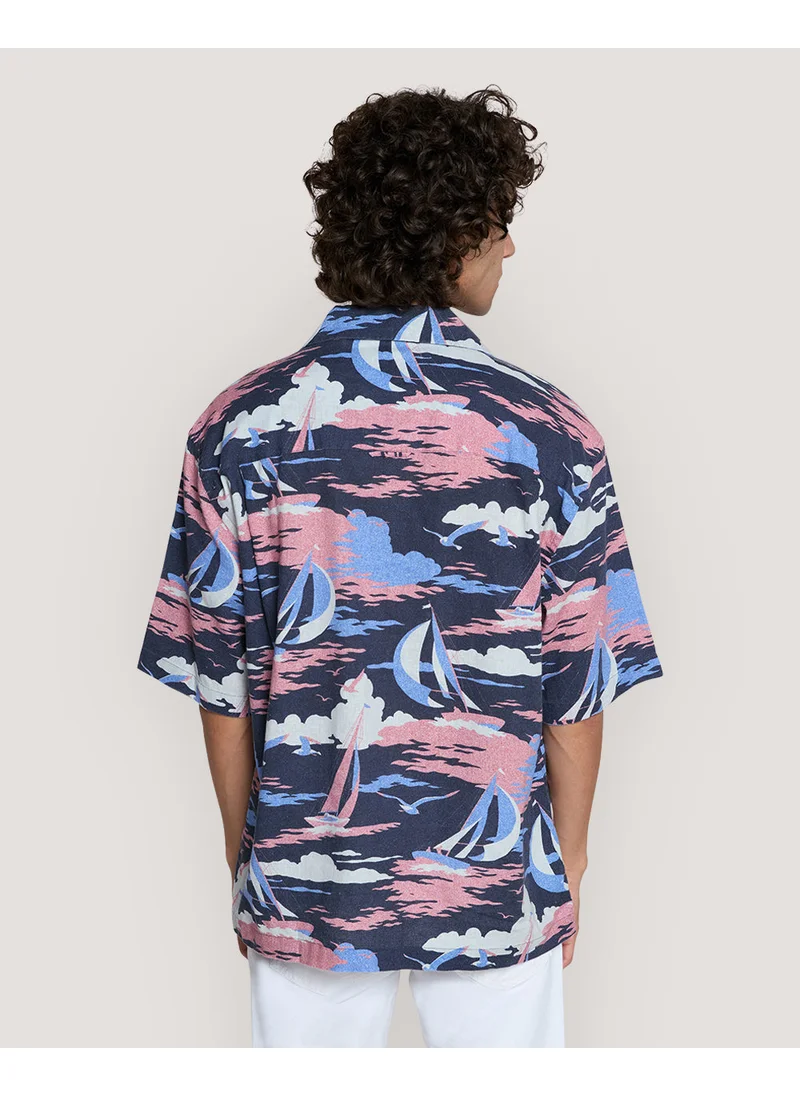 غانت Gant Rel Sailing Print Ss Shirt