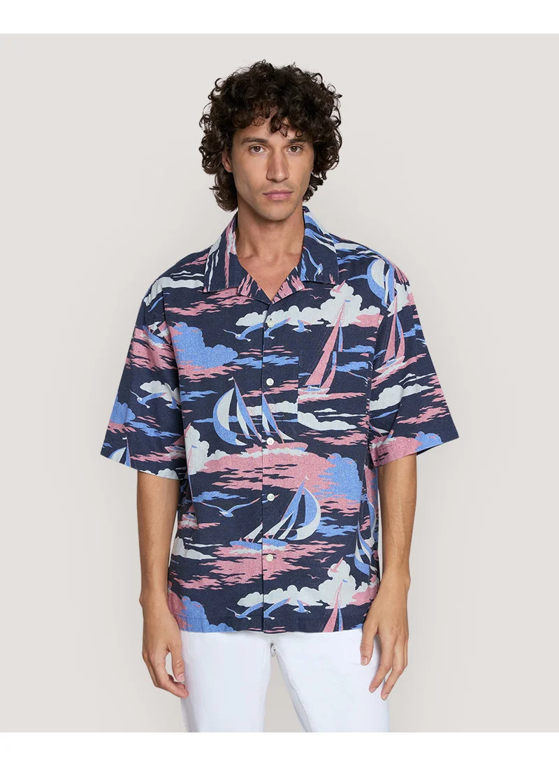غانت Gant Rel Sailing Print Ss Shirt