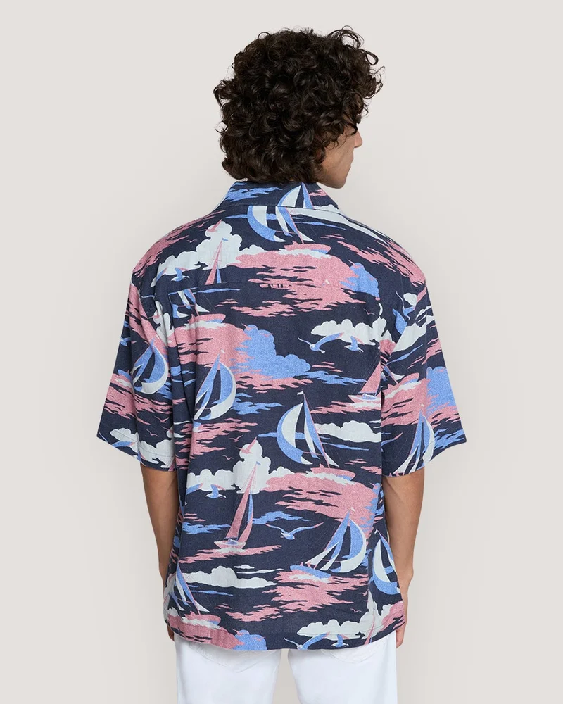 GANT Gant Rel Sailing Print Ss Shirt