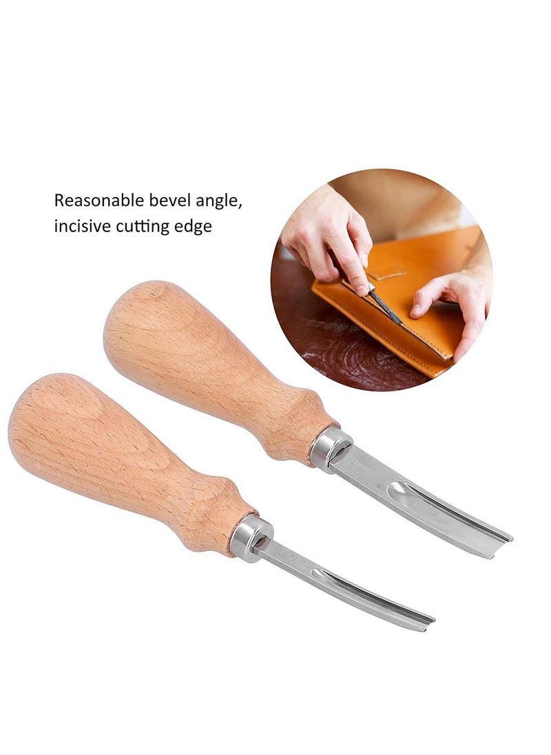 Y&D Leather Tools Cowhide Sharpener Manual DIY Carving Leather, Edge Beveler Set, Beveler, Beveling Knife, Tool, for Skiving and Thinning  - Image 3
