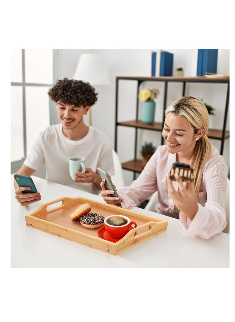 Generic - Bed Tray Table Folding Legs with Handles Breakfast Food Tray for Sofa,Bed,Eating,Drawing,Platters Serving Lap Desk Snack Tray - Image 1
