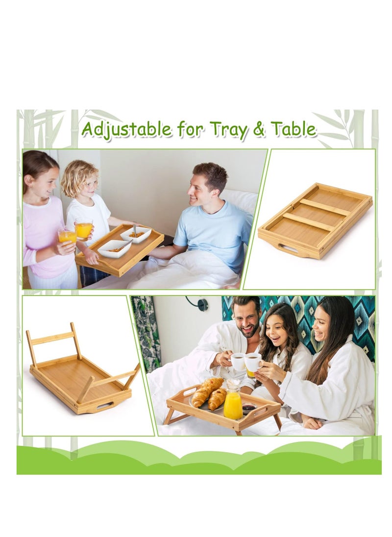 Generic - Bed Tray Table Folding Legs with Handles Breakfast Food Tray for Sofa,Bed,Eating,Drawing,Platters Serving Lap Desk Snack Tray - Image 1