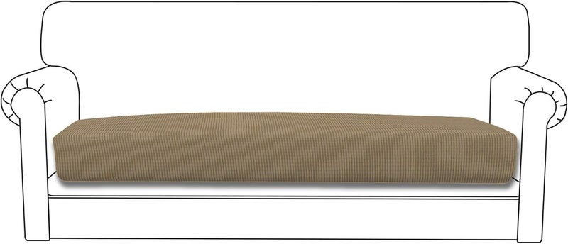 Easy-Going Stretch Cushion Cover Sofa Cushion Furniture Protector Sofa Seat Sofa slipcover Sofa Cover Soft Flexibility with Elastic Bottom(Sofa Cushion,Tan) - Image 1