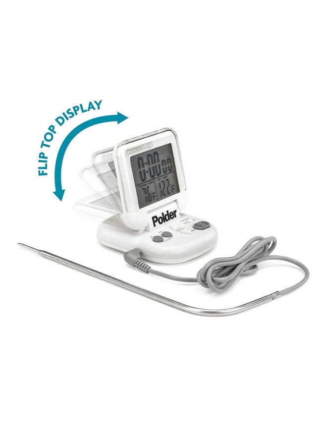 Polder Digital In-Oven Thermometer/Timer, White - Image 2