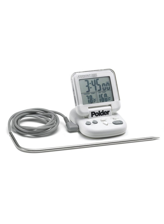 Polder Digital In-Oven Thermometer/Timer, White - Image 1