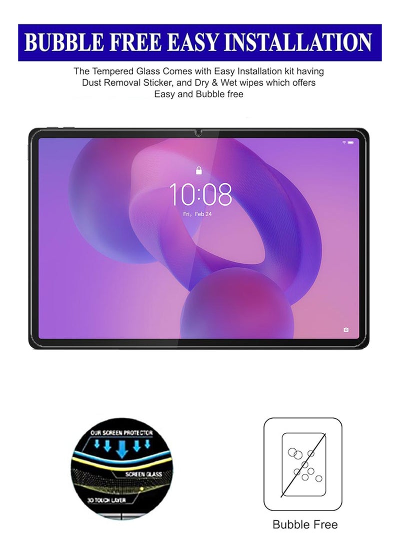 Lenovo Idea Tab Pro 12.7 Inches Tempered Glass Screen Protector – High Transparency, Delicate Touch, Anti-Explosion, Smooth Arc Edges, Easy Installation - Image 2