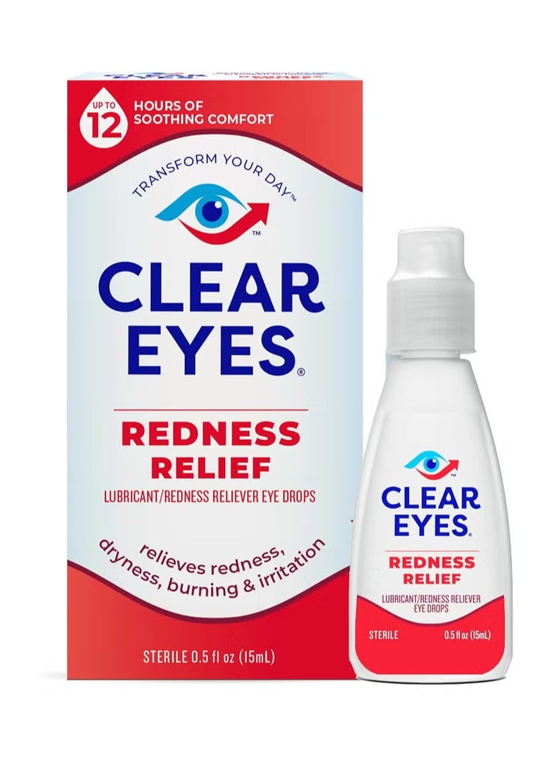 Clear Eyes Redness Relief Lubricant Eye Drops 0.5 Fl Oz 