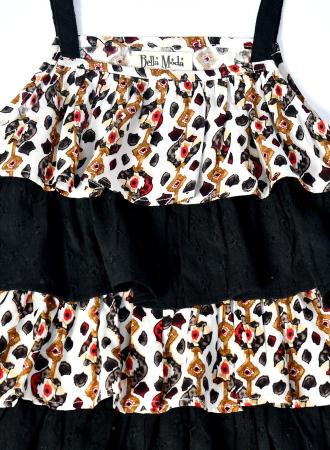 BELLA MODA Bella Moda Printed Layered Strappy Top and Pants Set  - Image 4