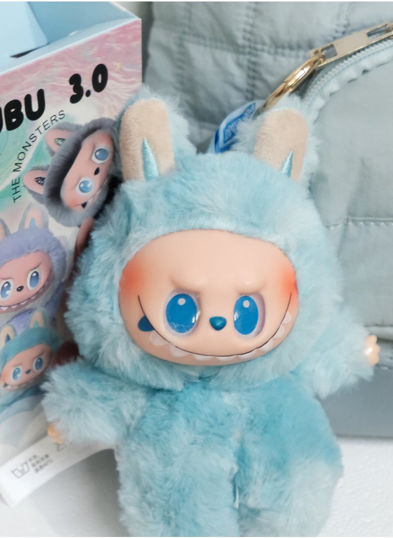 LABUBU - Labubu Pop Mart Plush Keychain – Hope Blue Gentle Pendant for Bags or Keys - Image 1