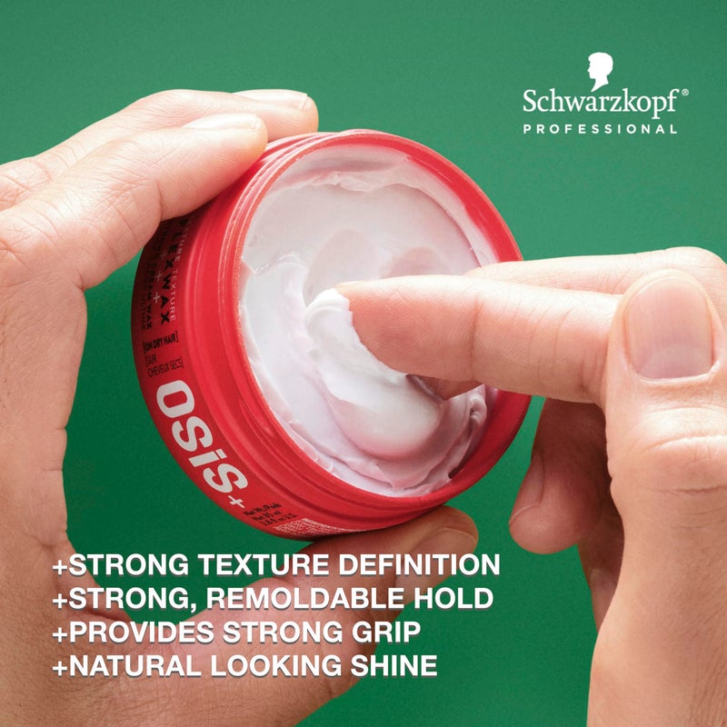OSiS+ Flexwax – Ultra Strong Cream Wax, 2.8 oz – Long-lasting Hold for Creative Hair Styling – Moldable Texturizing Product for Wild Hair Styling and Shine – Washes Out Easily - Image 3