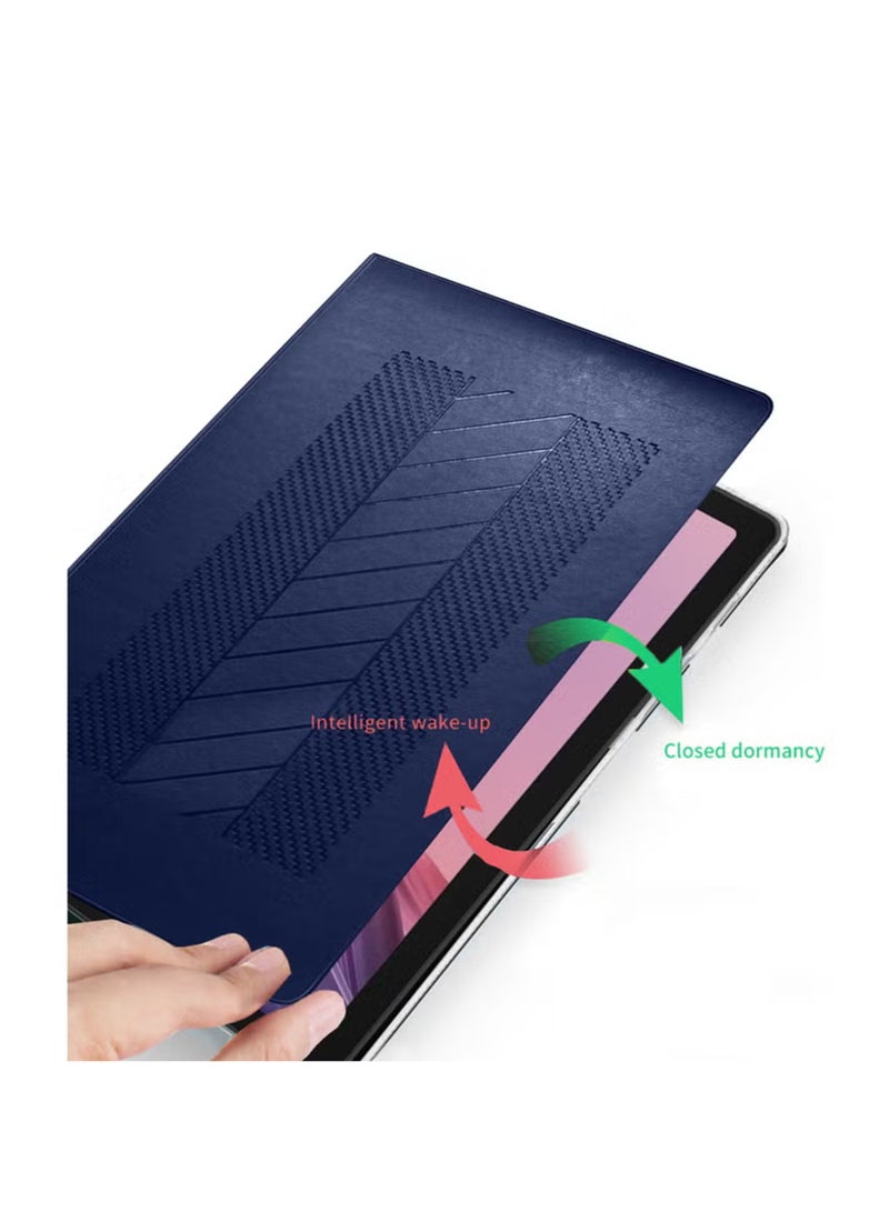 BYTER Leather Flip Case Cover For Lenovo M9 Blue - Image 2