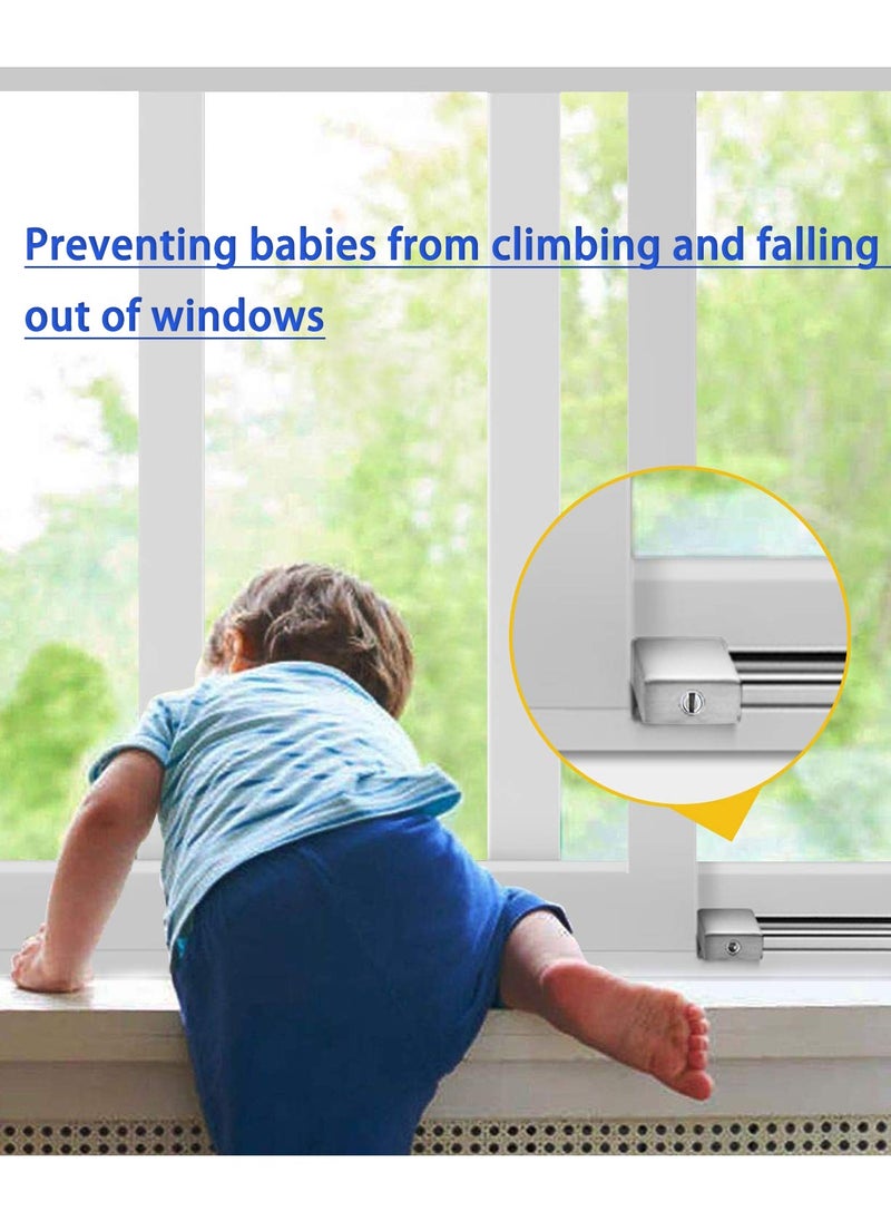 General Silver Child Protection Flat Key Safety Lock for Doors and Windows  - Image 4