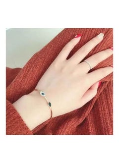 Chomel Gold Plated Stone Studded Duo Evil Eye Bracelet  - Image 2