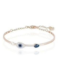 Chomel Gold Plated Stone Studded Duo Evil Eye Bracelet  - Image 1
