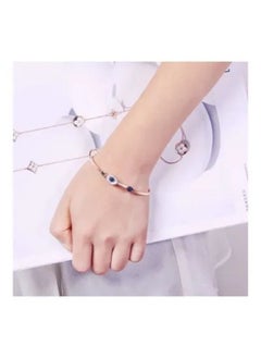Chomel Gold Plated Stone Studded Duo Evil Eye Bracelet  - Image 3