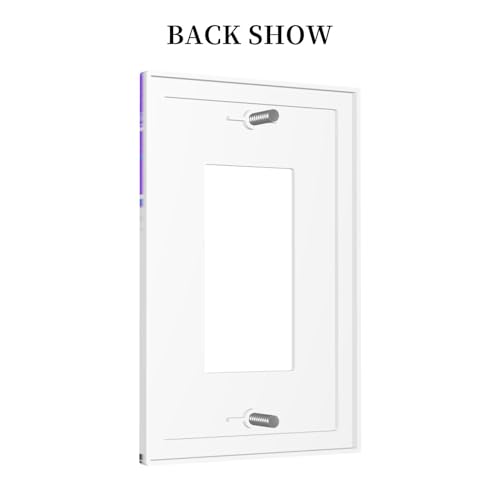 Yamxbfa Novelty Funny Pastel Colors Rainbow and Dogs Single Rocker Decora Light Switch Cover Decorative Wall Plate 1 Gang Outlet Cover Cute Black Puppy Gfci Electrical Switchplate Dimmer Faceplate for Nursery - Image 4